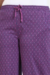 Zivame True Curv Petal Dreams Knit Cotton Pyjama - Medivel Blue — thumbnail 5